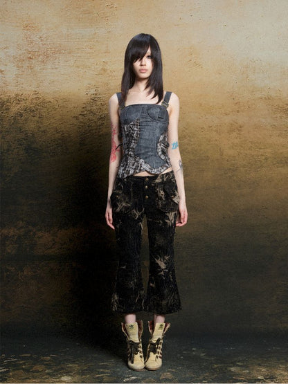 Patchwork Corset Camisole Top【s0000011812】