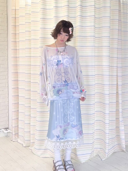 Artistic Lace Mesh Half Length Dress【s0000017479】