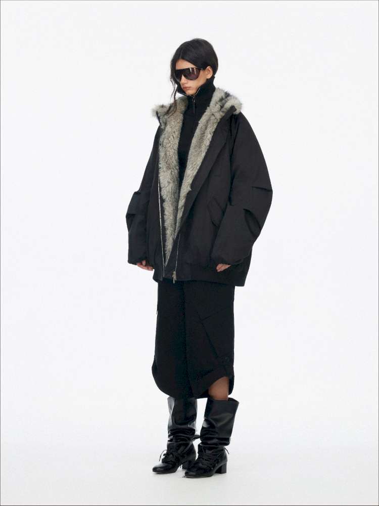 Plush Collar Warm Padded Jacket【s0000014872】