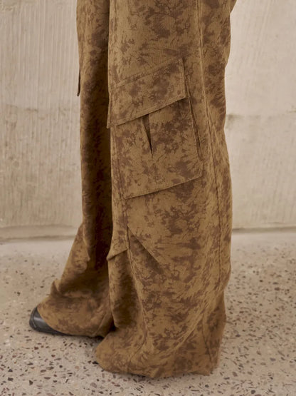 Pocket Structured Relaxed Straight-Leg Workwear Pants【s0000014071】