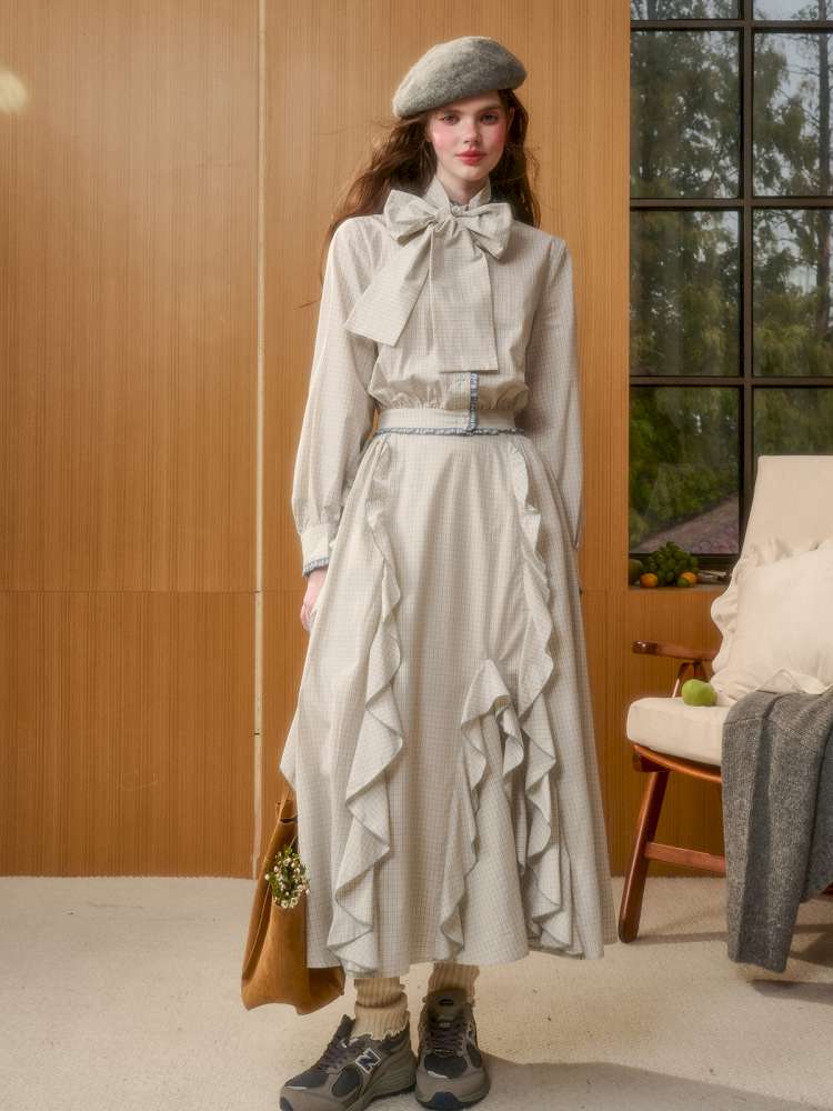 Organic Cotton Patchwork Floating Shirt Skirt【s0000014883】