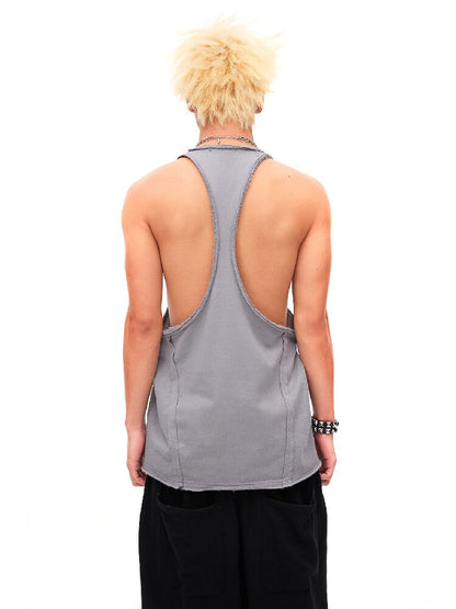 Lace Bow Rivet Distressed Vest【s0000016496】