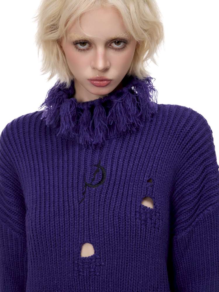 Electric Moon High Collar Sweater【s0000015114】
