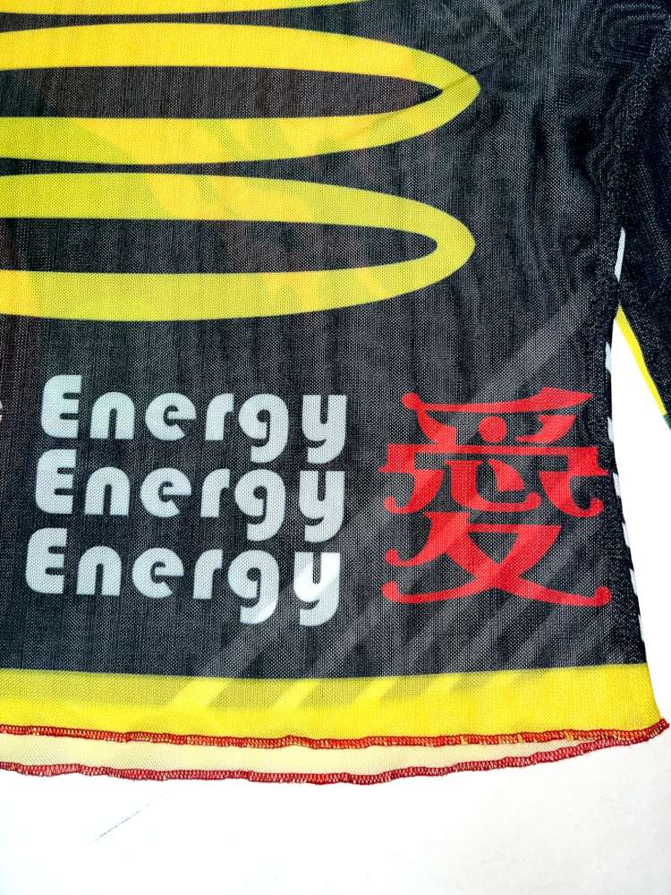 Y2K Millennium Print Long Sleeve Mesh Top【s0000014915】