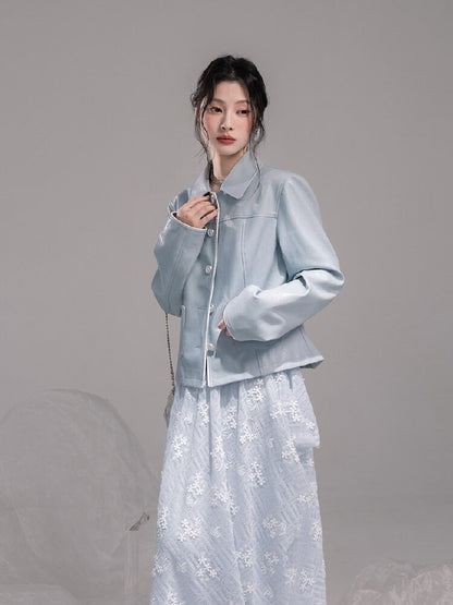 Ice Lake Gauze Embroidered Dress【s0000015744】