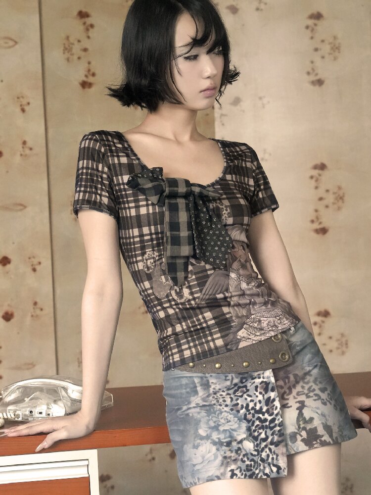 Vintage Leopard Floral Skirt【s0000018089】