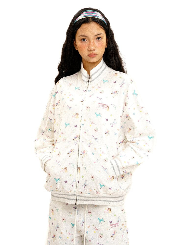 Hand-Painted Printed Cardigan【s0000016104】