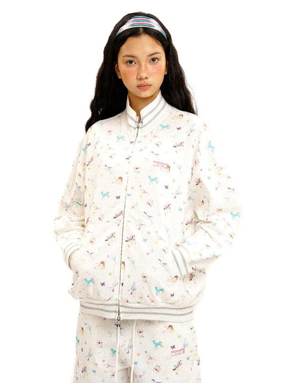 Hand-Painted Printed Cardigan【s0000016104】