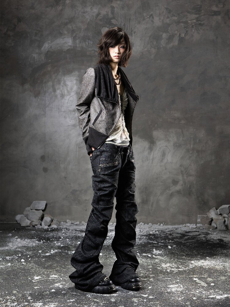 Pile Collar Leather Jacket【s0000015957】