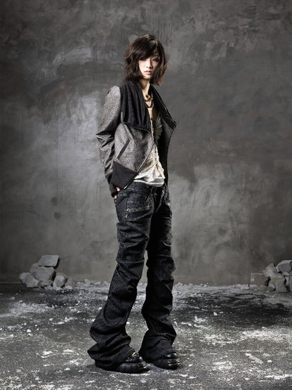 Pile Collar Leather Jacket【s0000015957】