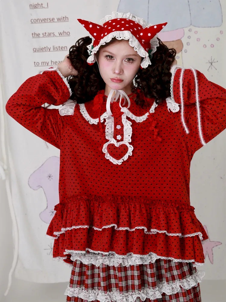 Cute Girl's Christmas Sweatshirt【s0000014108】