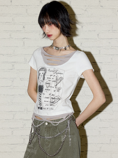 Fake Two Piece T-Shirt【s0000012421】