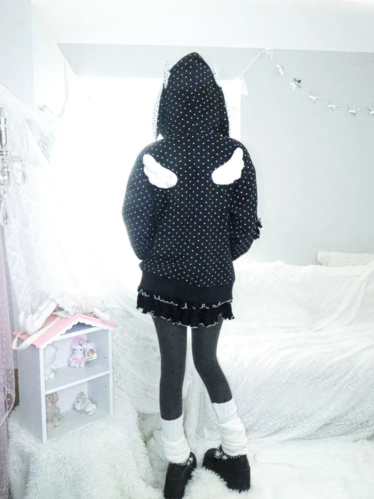 Lightweight Fleece Hoodie with Bunny Ears【s0000013970】