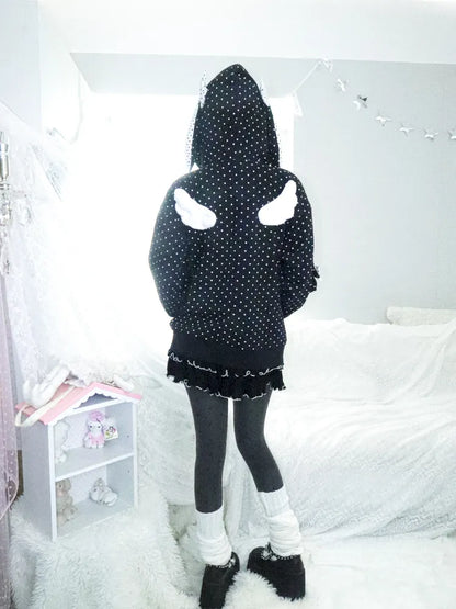 Lightweight Fleece Hoodie with Bunny Ears【s0000013970】