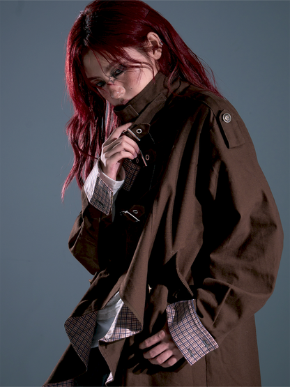 Lapel Mid-Length Silhouette Trench Coat【s0000013689】