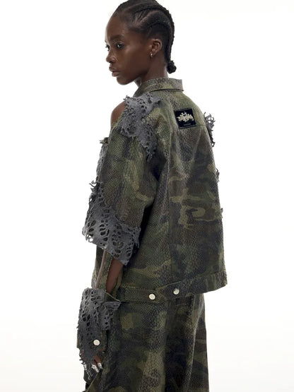 Gender-Neutral Y3K Painted Denim Pants【s0000014013】