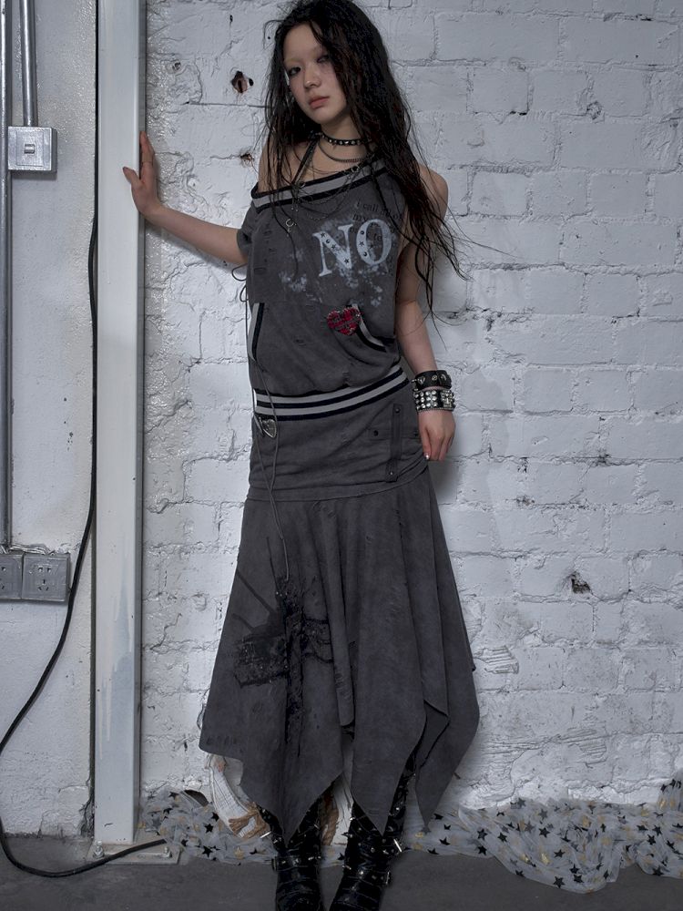 Hoodie sleeveless bodycon dress【s0000012785】