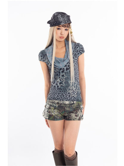 Messy Graffiti Love Print Shorts【s0000018057】