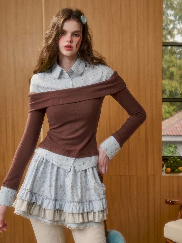 Tundra Patchwork Top Lace Skirt【s0000014881】