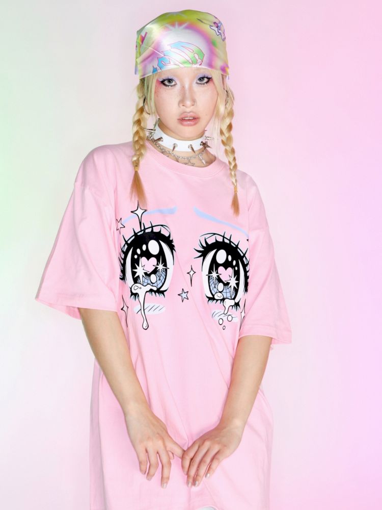 Eyes Loose Short Sleeve American T-Shirt【s0000007163】