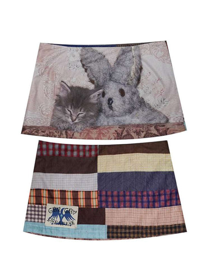 Cat Rabbit Print Padded Skirt【s0000015080】
