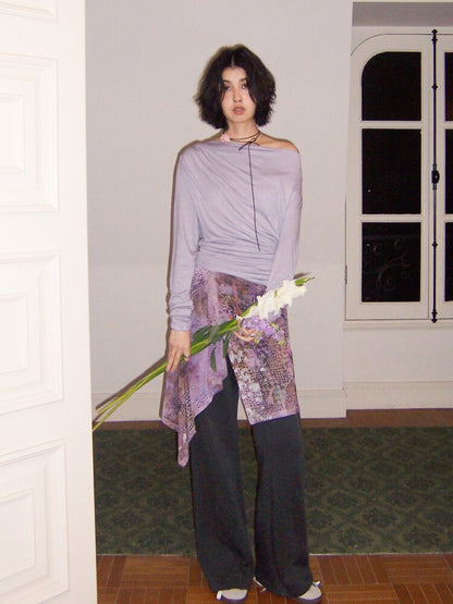 Modal Wool One Shoulder Knitwear【s0000015464】