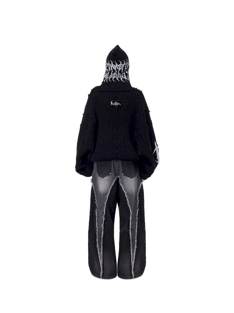 Structure Patchwork Hooded Sweater【s0000015120】