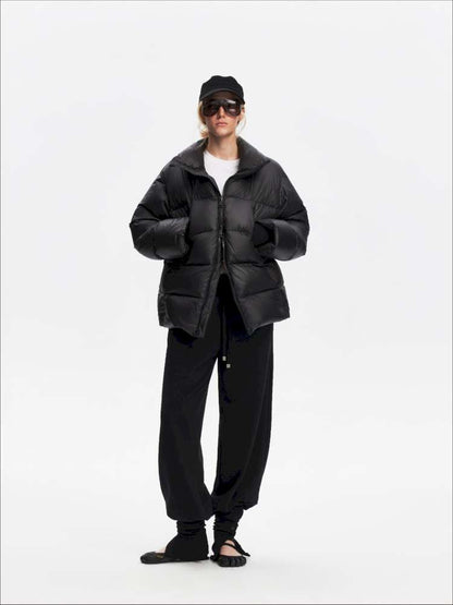 Winter Stand Collar Black Warm 90 Down Jacket【s0000014871】