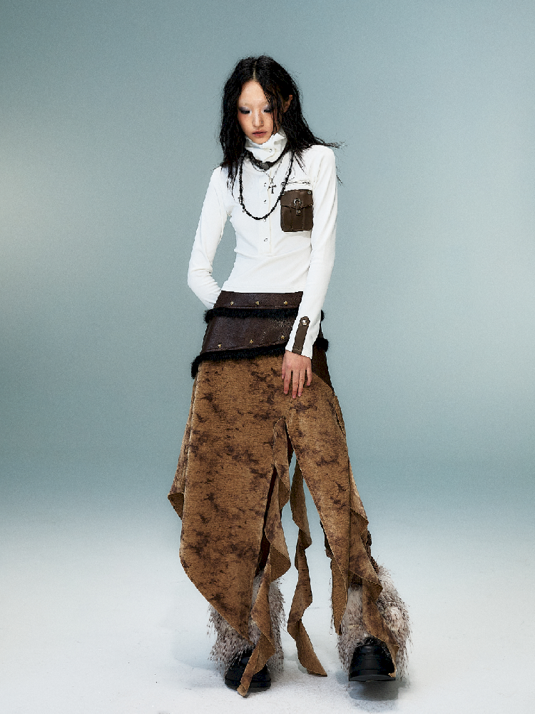 슬림 니트 긴 소매 바닥 셔츠 [S0000011480]