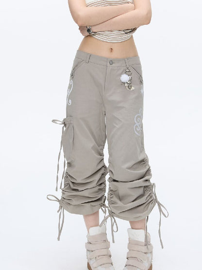 Vine Shirring Pleats Cargo Pants【s0000016376】