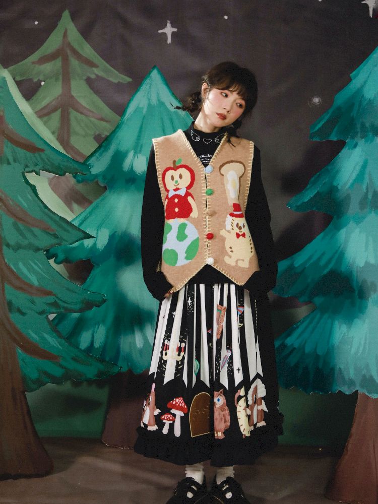 Stereoscopic Embroidered Organs Half Skirt【s0000005682】