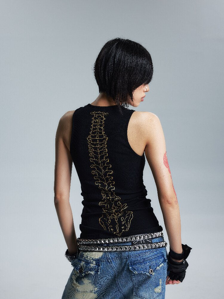 Two Color Slimming Metal Chain Vest【s0000016999】
