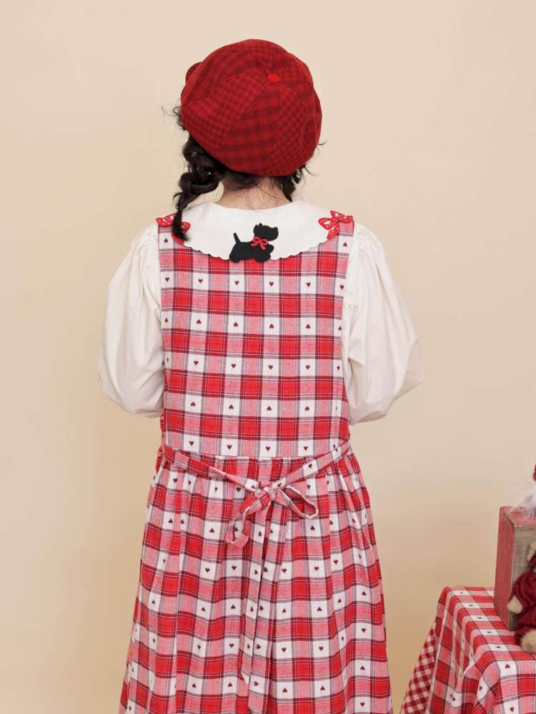 Puppy Bow Embroidery Lace Shirt【s0000015099】