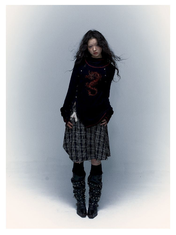 Peplum irregular pleated bustier midi skirt【s0000005970】