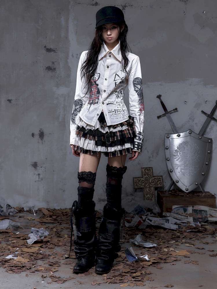 Slim-Fit Long-Sleeve Shirt Top【s0000014471】