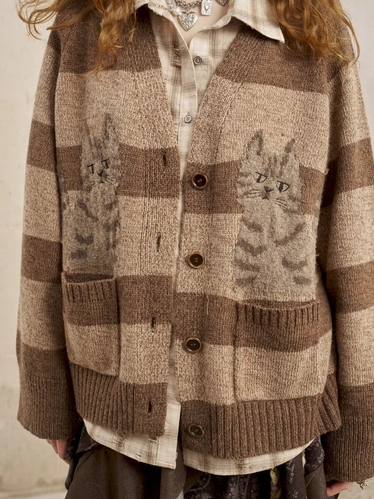 Relaxed-Fit Long-Sleeve Knit Cardigan【s0000014062】