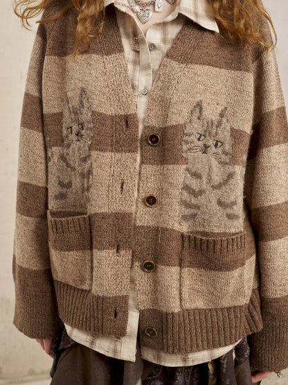 Relaxed-Fit Long-Sleeve Knit Cardigan【s0000014062】
