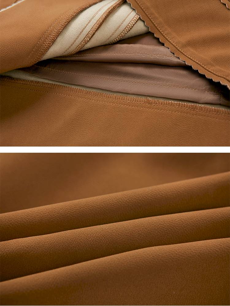 Large Pockets Leather Skirt【s0000014410】