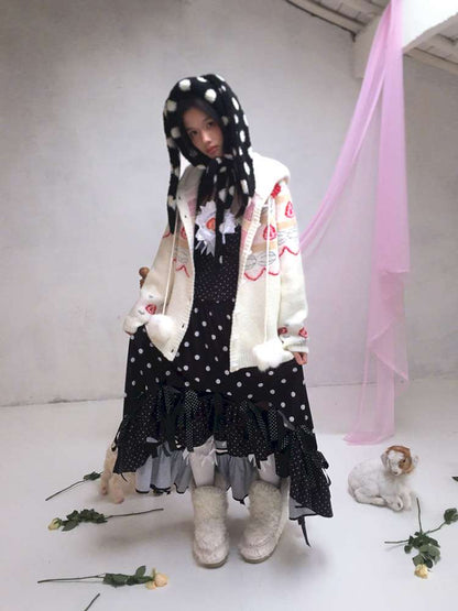 Asymmetric Bow Midi Skirt【s0000014525】