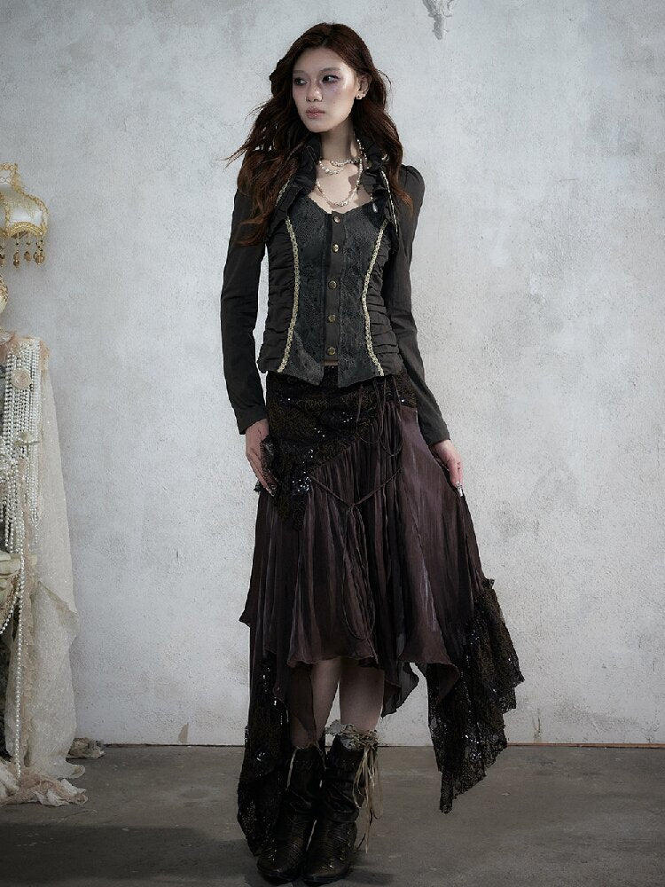 Medieval Heavy Work Lace Shirt【s0000017985】