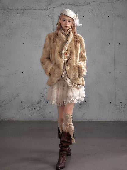Plush Eco-Friendly Fur Coat【s0000019161】