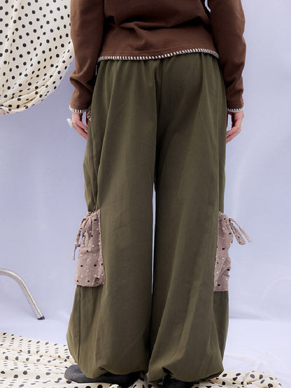 Patchwork Bud Green Cargo Pants【s0000015850】