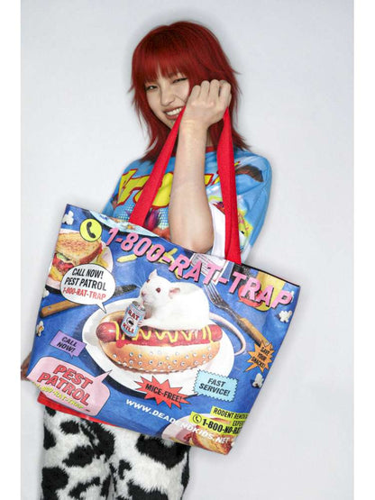 Mouse Print American Vintage Dupont Tote Bag【s0000014913】