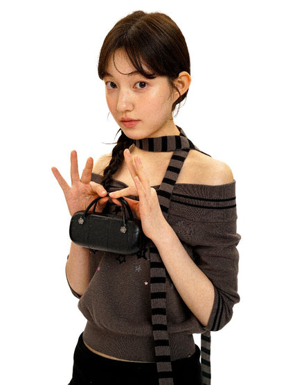 Star Diamond One Shoulder Knit【s0000016116】