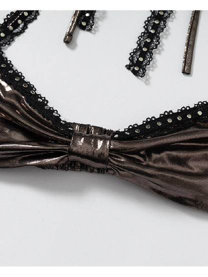 Punk Metallic Bikini Short T-Shirt【s0000016978】
