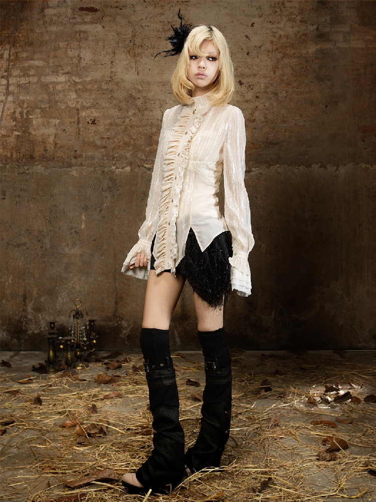Gold Foil Block Vintage Low Shorts【s0000018378】