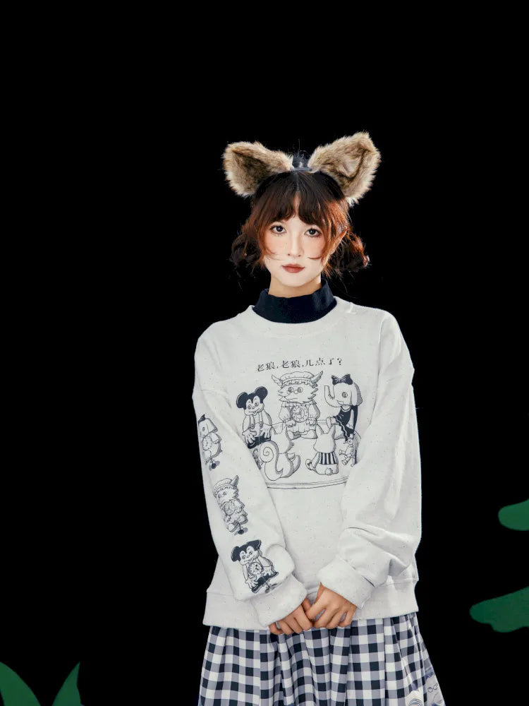 Speckled Casual Print Hoodie【s0000014157】