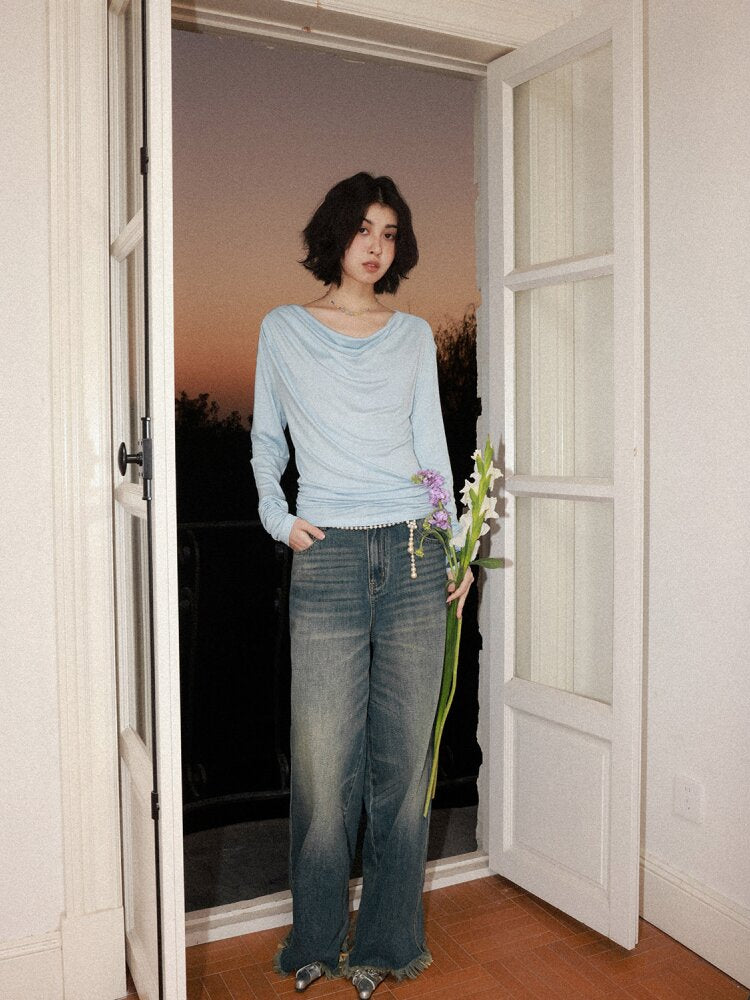 Retro Cat Whiskers Washed Jeans【s0000015463】