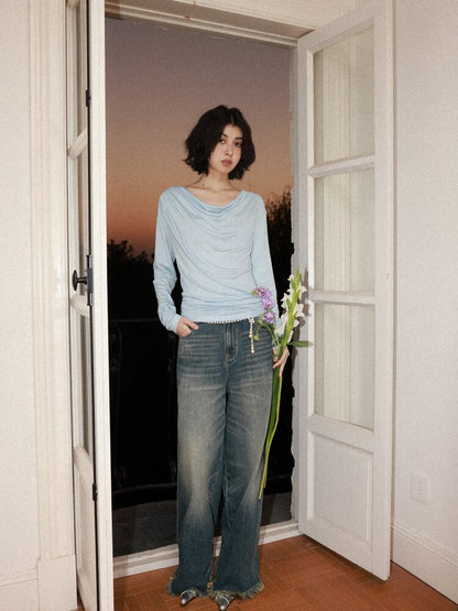 Retro Cat Whiskers Washed Jeans【s0000015463】