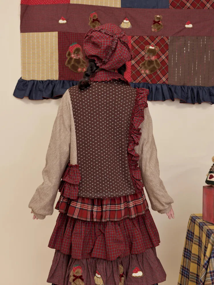 Embroidered lace-trim knit sweater【s0000014173】